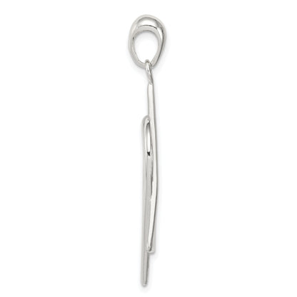 Sterling Silver Star Of David Heart Pendant