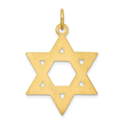 Sterling Silver 24K Gold-Plated Star Of David Pendant