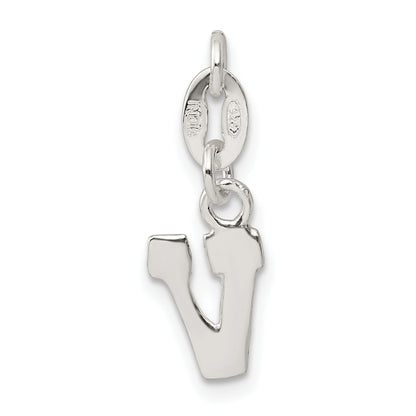Sterling Silver Letter V Initial Charm