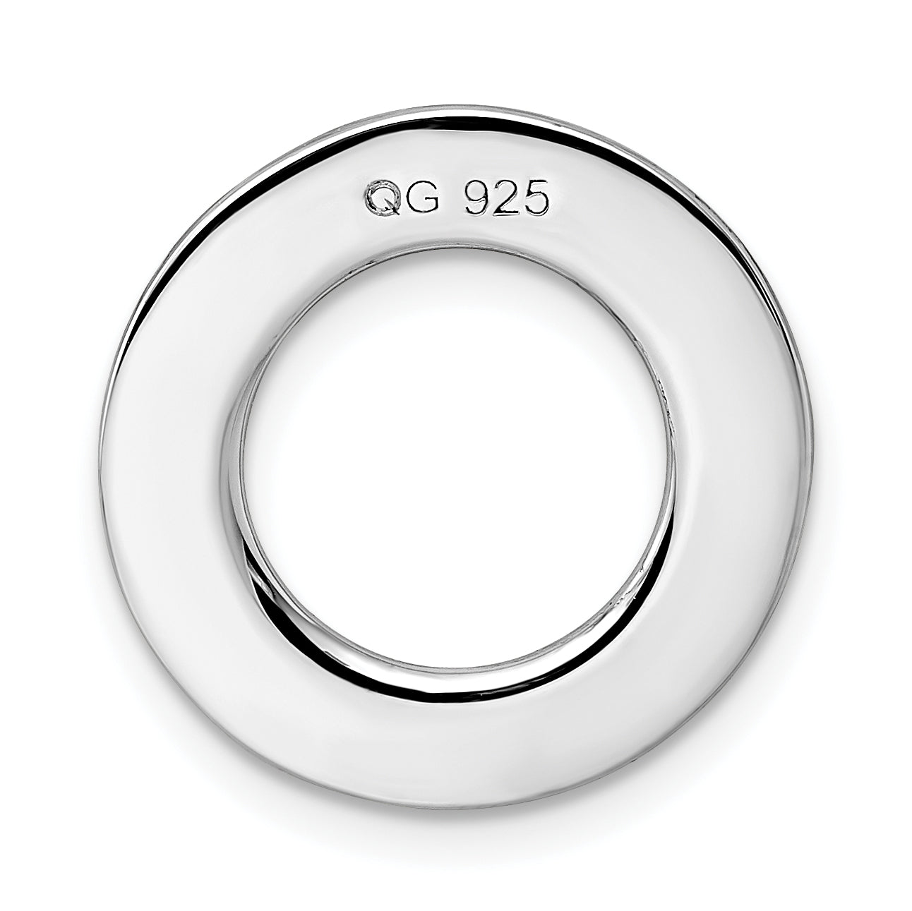 Sterling Silver Rhodium-Plated Polished Follow Your Dreams Chain Slide