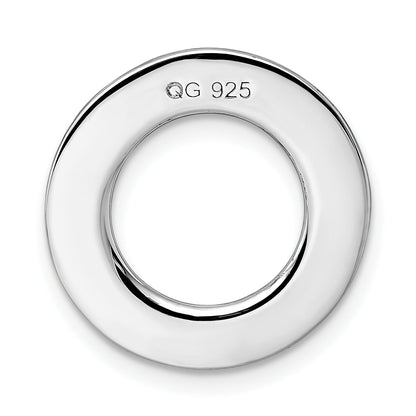 Sterling Silver Rhodium-Plated Polished Follow Your Dreams Chain Slide