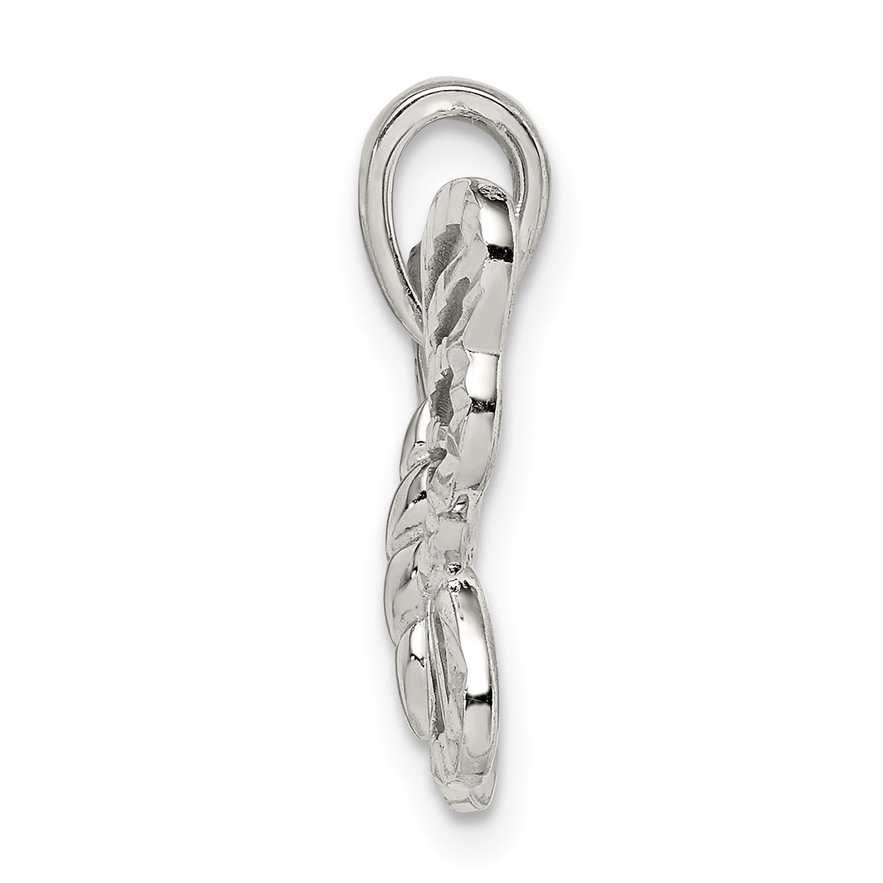 Sterling Silver Diamond-Cut Butterfly Pendant