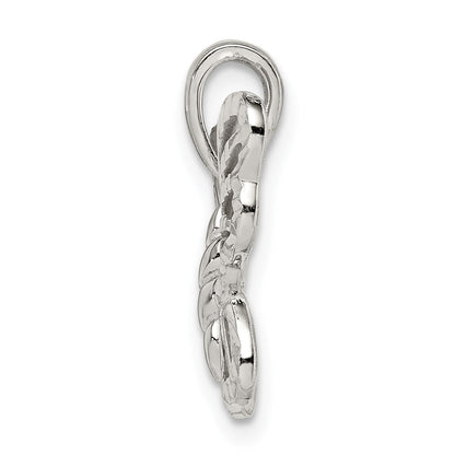 Sterling Silver Diamond-Cut Butterfly Pendant