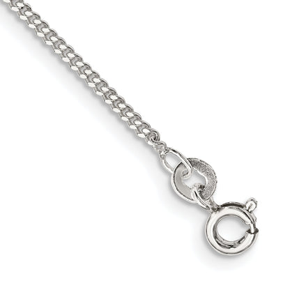9 Inch Sterling Silver 1.5mm Curb Chain Anklet