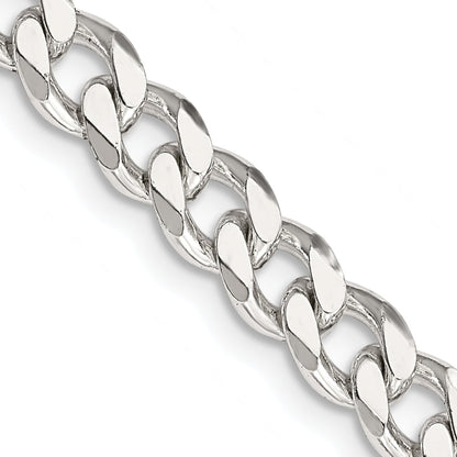 36 Inch Sterling Silver 6.5mm Curb Chain Necklace