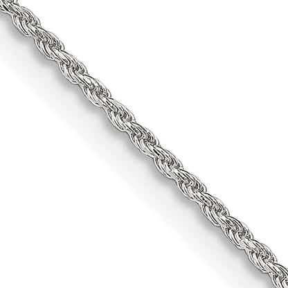 18 Inch Sterling Silver 1.2mm Diamond-Cut Rope Chain W/2In Ext.