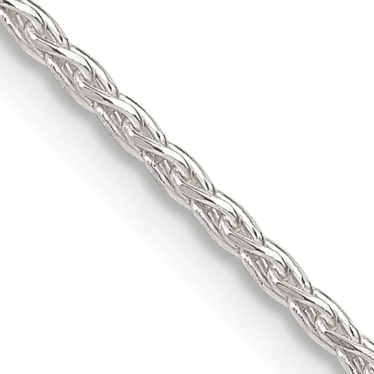 18 Inch Sterling Silver 1.5mm Diamond-Cut Spiga Chain W/2In Ext.