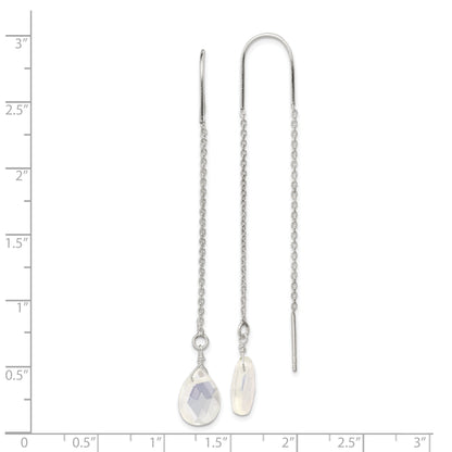 Sterling Silver Opalite Crystal Threader Earrings