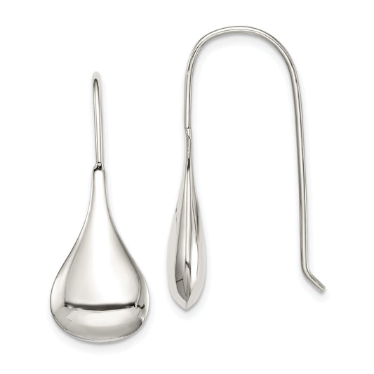 Sterling Silver Tear Drop Shaped Wire Earrings
