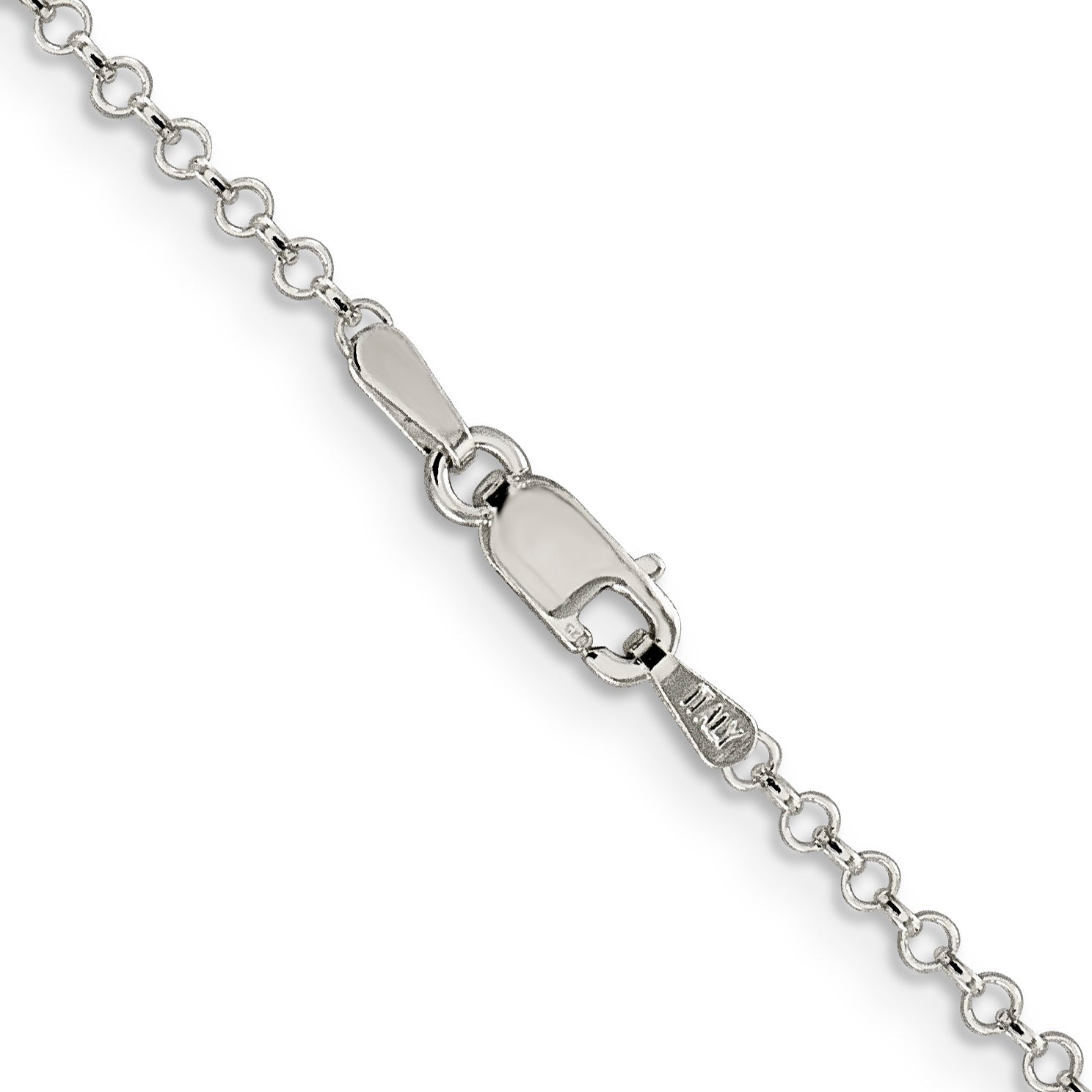 16 Inch Sterling Silver 2mm Rolo Chain Necklace