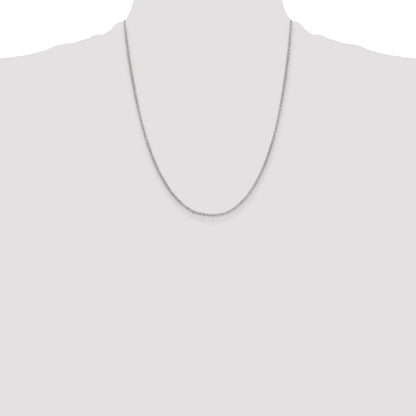 22 Inch Sterling Silver 2mm Rolo Chain W/4In Ext.