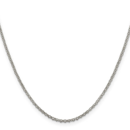 22 Inch Sterling Silver 2mm Rolo Chain W/4In Ext.