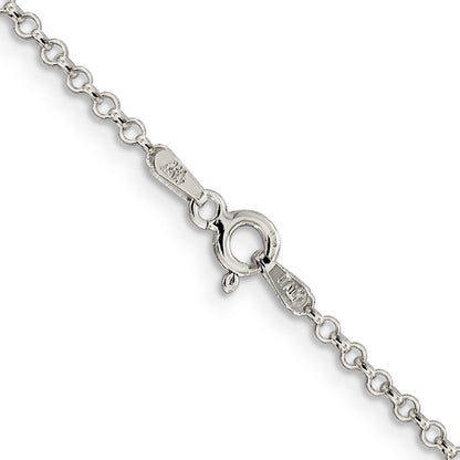 28 Inch Sterling Silver 2mm Rolo Chain Necklace