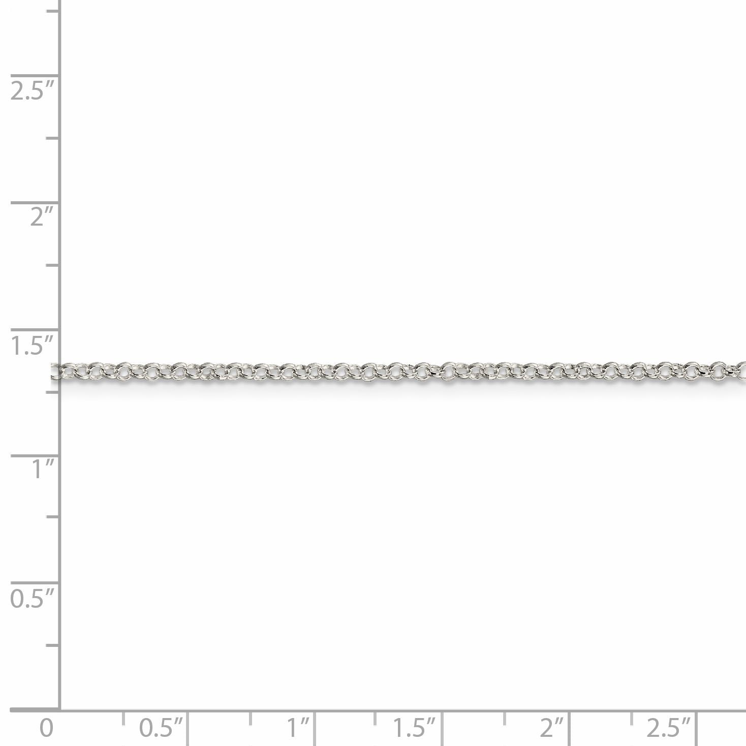 26 Inch Sterling Silver 2mm Rolo Chain Necklace