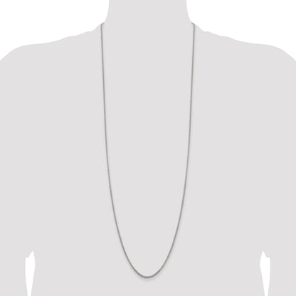 36 Inch Sterling Silver 2mm Rolo Chain Necklace