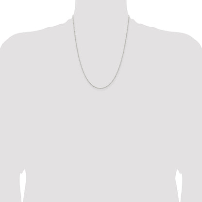 22 Inch Sterling Silver 1.25mm Rolo With Beads Chain W/4In Ext.