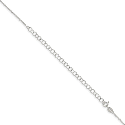 22 Inch Sterling Silver 1.25mm Rolo With Beads Chain W/4In Ext.