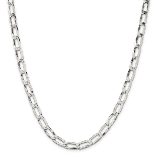 20 Inch Sterling Silver 7.15mm Elongated Open Link Chain