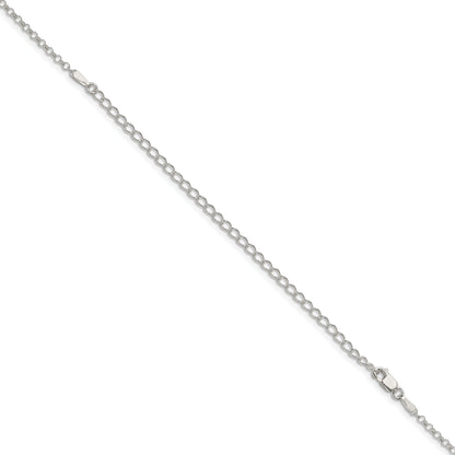 22 Inch Sterling Silver 2mm Rolo Chain W/4In Ext.