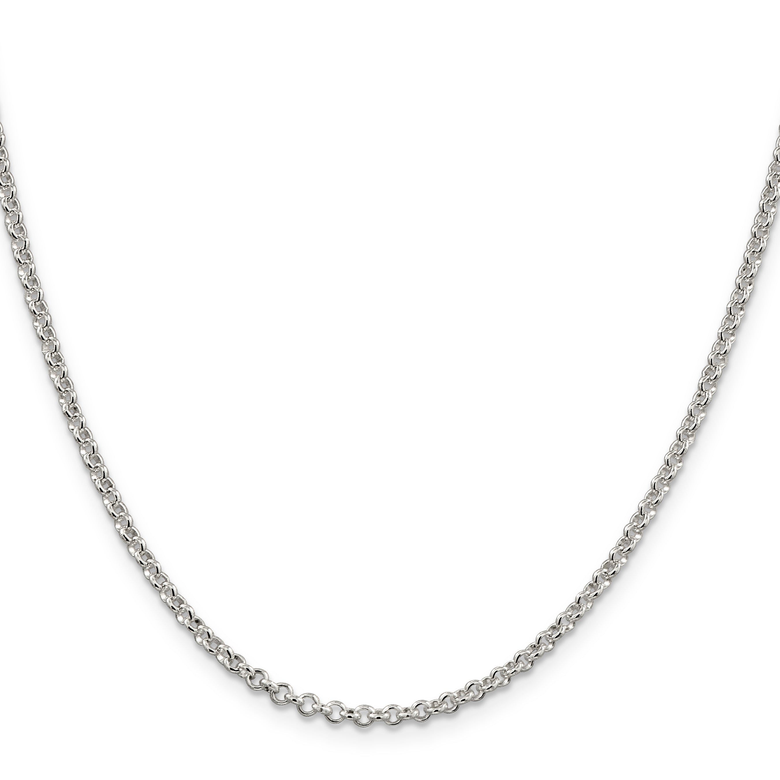 42 Inch Sterling Silver 2.8mm Rolo Chain Necklace