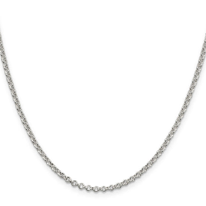 42 Inch Sterling Silver 2.8mm Rolo Chain Necklace