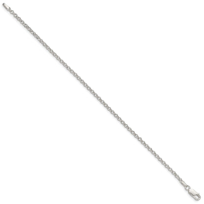 8 Inch Sterling Silver 2.8mm Rolo Chain Bracelet