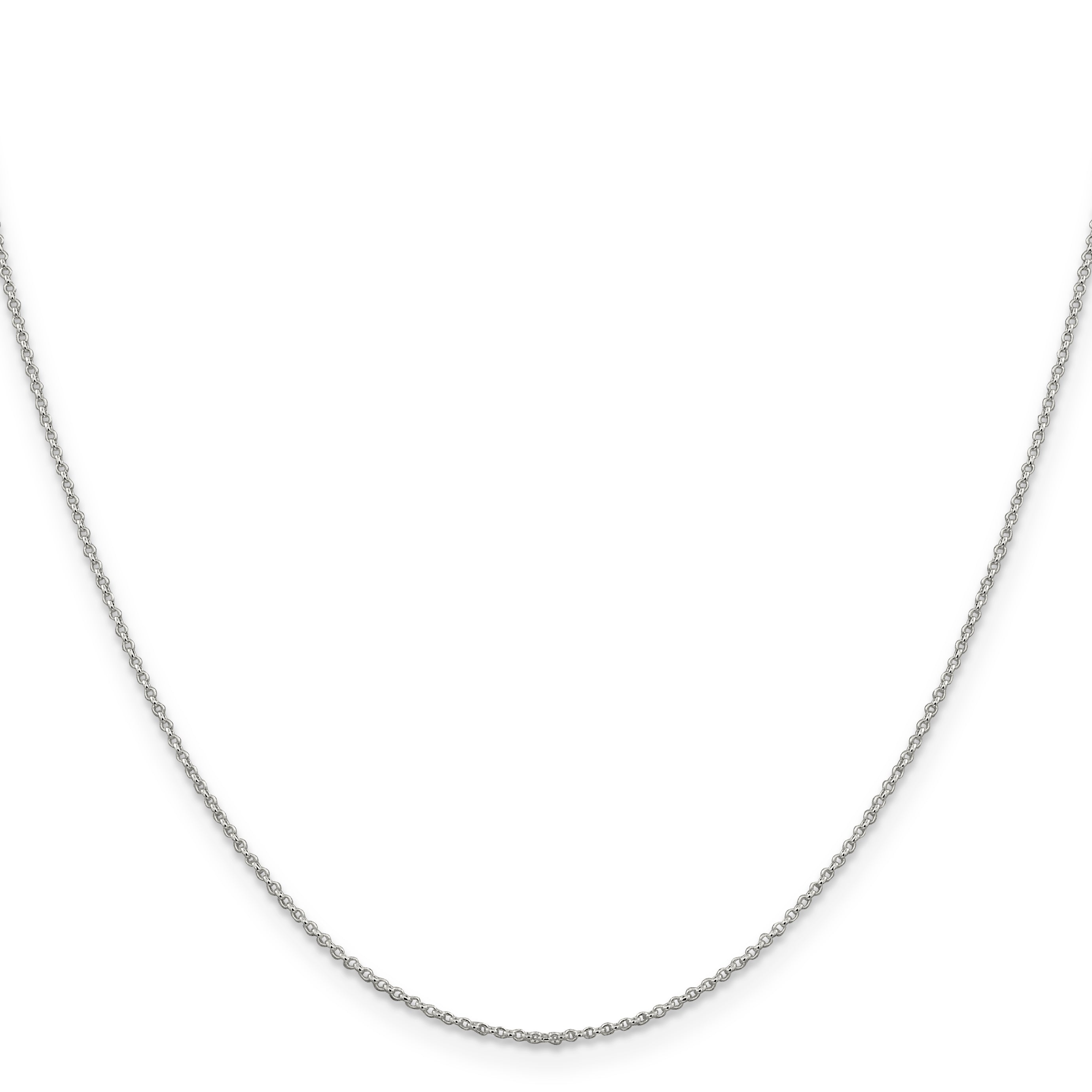 22 Inch Sterling Silver 1.1mm Rolo Chain Necklace