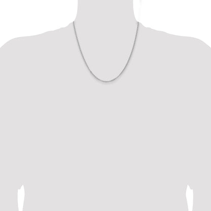 20 Inch Sterling Silver Rhodium-Plated 2.8mm Rolo Chain Necklace