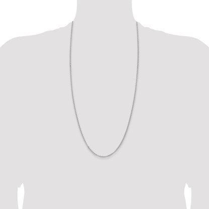 30 Inch Sterling Silver Rhodium-Plated 2.8mm Rolo Chain Necklace