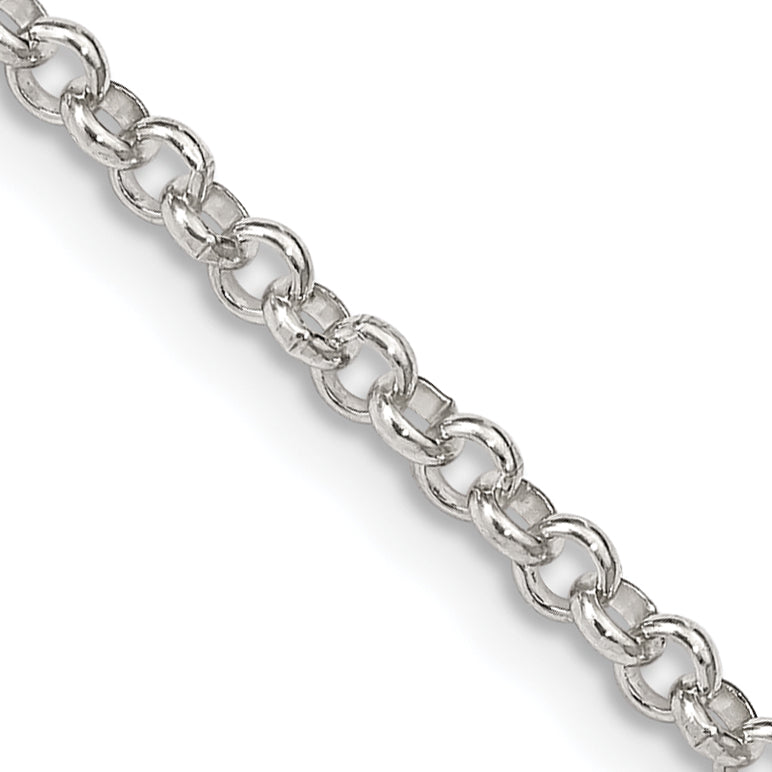 26 Inch Sterling Silver 2.8mm Rolo Chain Necklace
