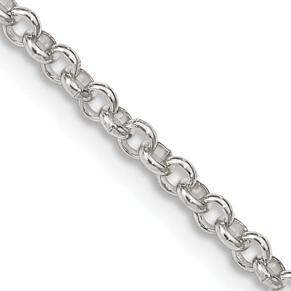 20 Inch Sterling Silver 2.8mm Rolo Chain Necklace