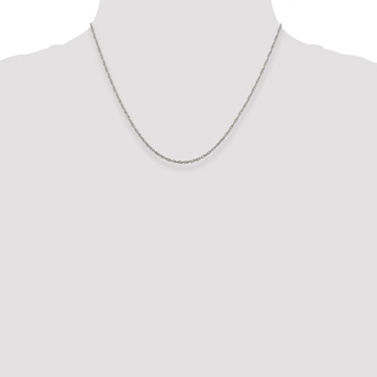 18 Inch Sterling Silver 1.95mm Loose Rope Chain W/2In Ext.