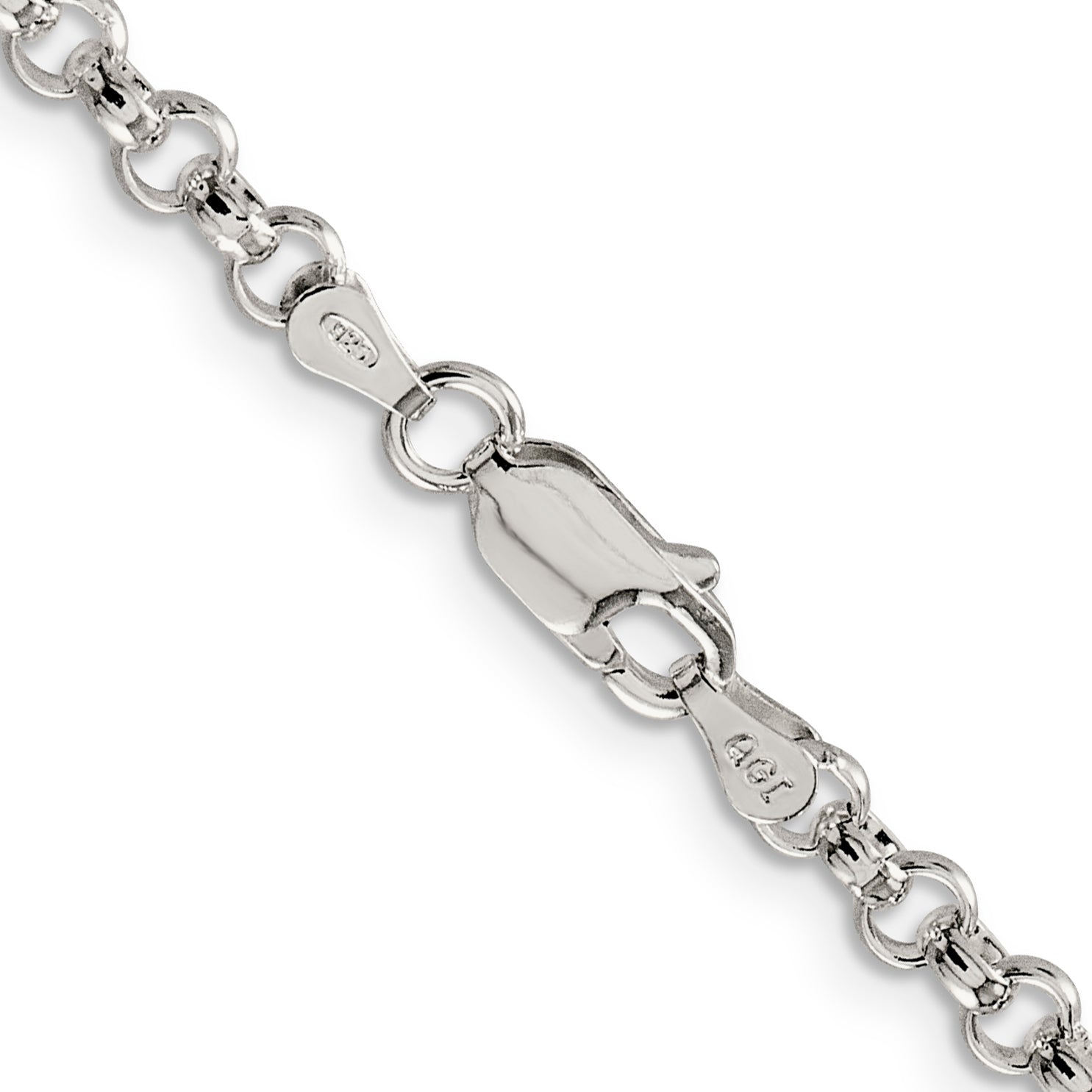 36 Inch Sterling Silver 4mm Rolo Chain Necklace