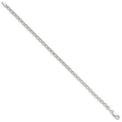 8 Inch Sterling Silver 4mm Rolo Chain Bracelet