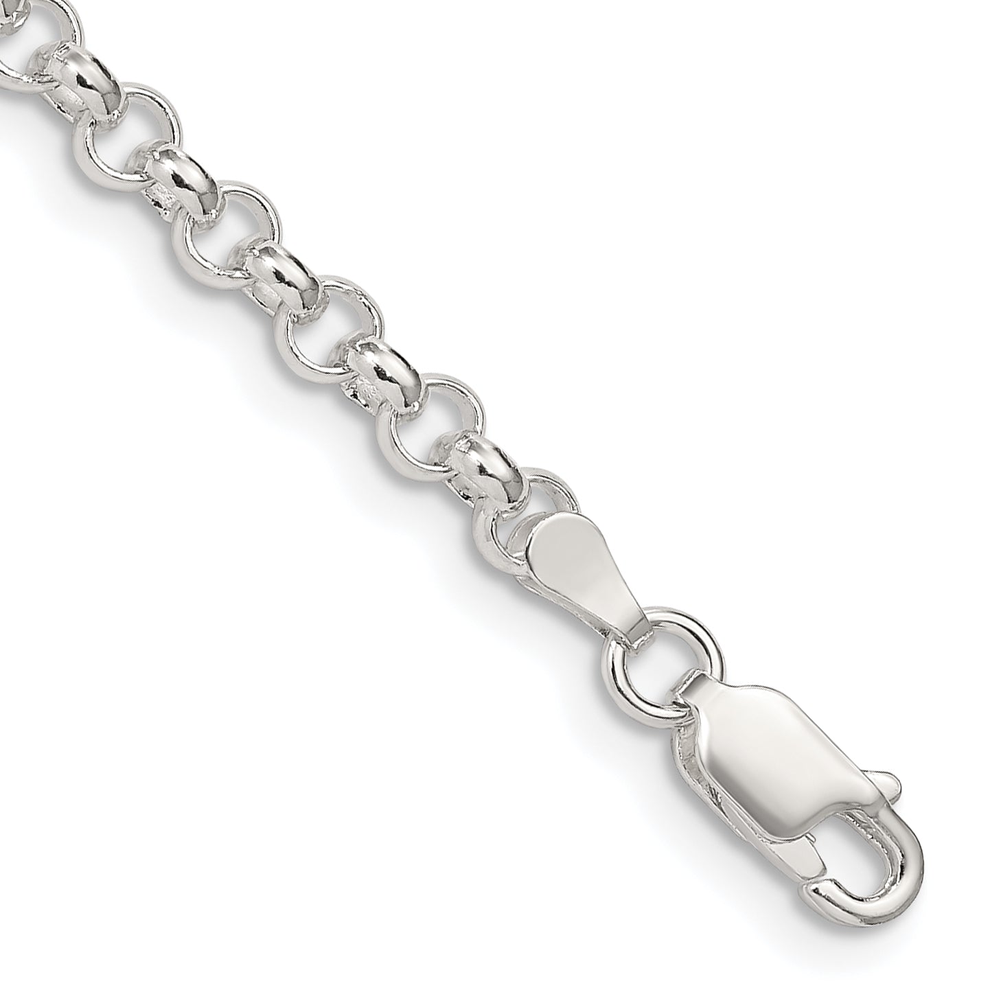 7 Inch Sterling Silver 4mm Rolo Chain Bracelet