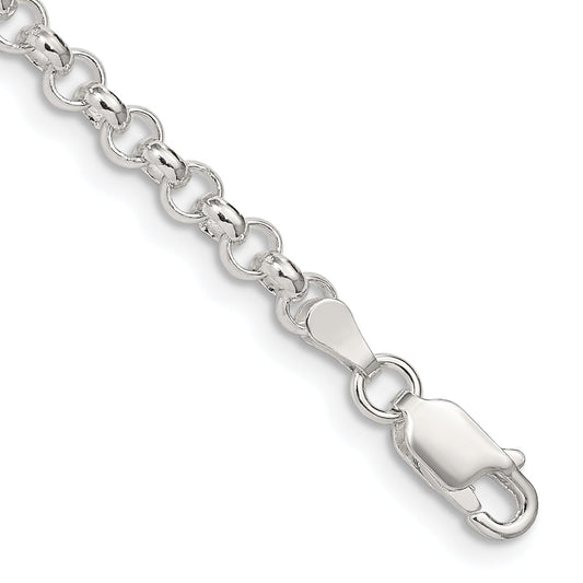 7 Inch Sterling Silver 4mm Rolo Chain Bracelet