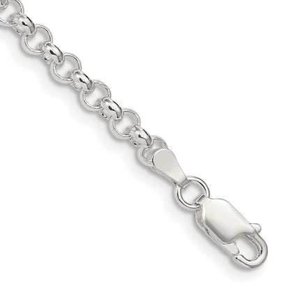 8 Inch Sterling Silver 4mm Rolo Chain Bracelet