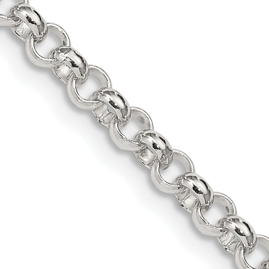 16 Inch Sterling Silver 4mm Rolo Chain Necklace