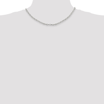 16 Inch Sterling Silver 3.75mm Fancy Patterned Rolo Chain Necklace