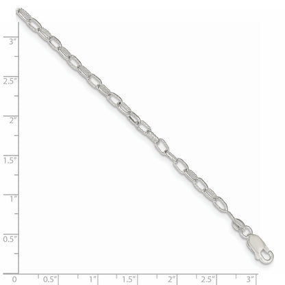 8 Inch Sterling Silver 3.75mm Fancy Rolo Chain Bracelet