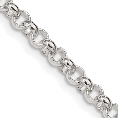 20 Inch Sterling Silver 4mm Rolo Chain Necklace