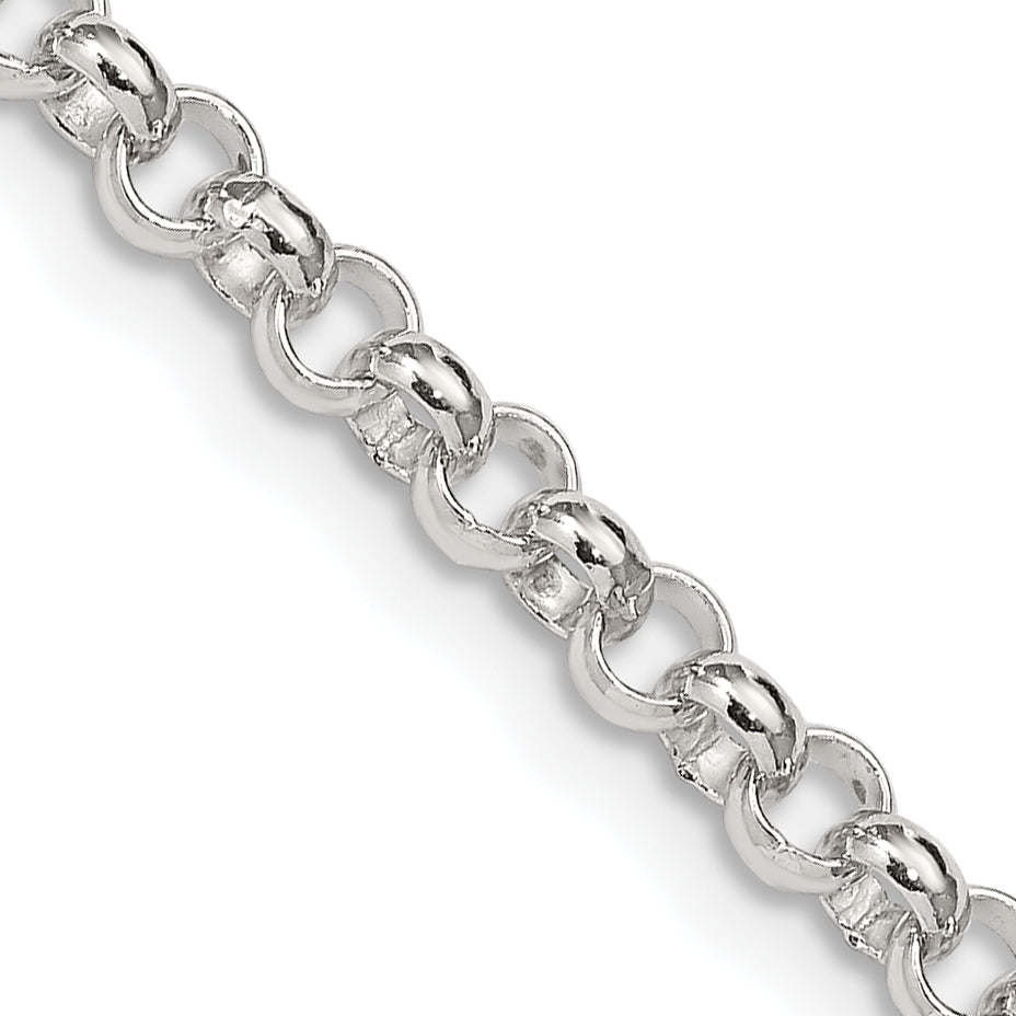 26 Inch Sterling Silver 4mm Rolo Chain Necklace