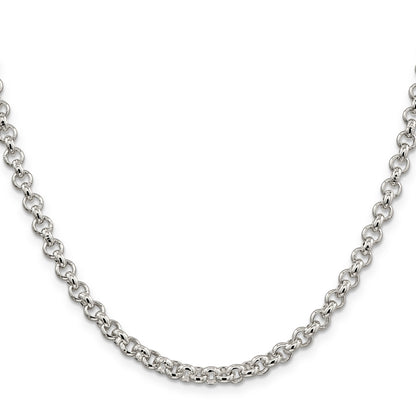 20 Inch Sterling Silver 5mm Rolo Chain Necklace