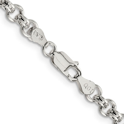 16 Inch Sterling Silver 5mm Rolo Chain Necklace