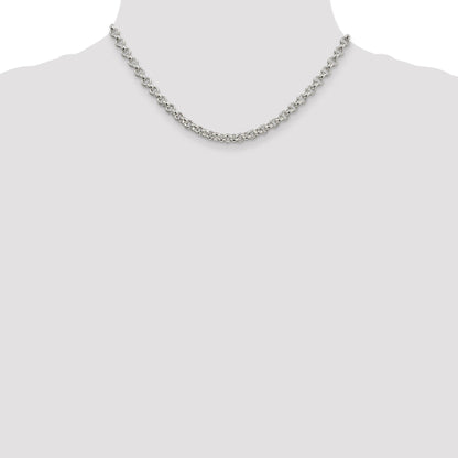 16 Inch Sterling Silver 5mm Rolo Chain Necklace