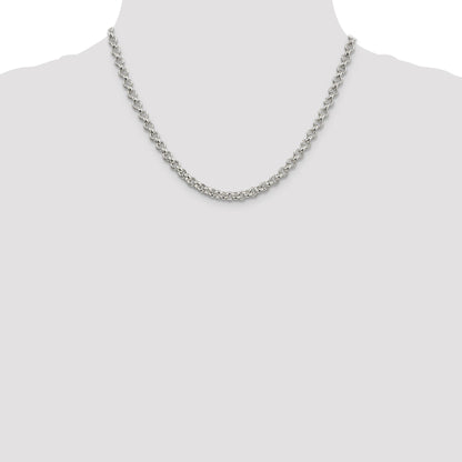 18 Inch Sterling Silver 5mm Rolo Chain Necklace