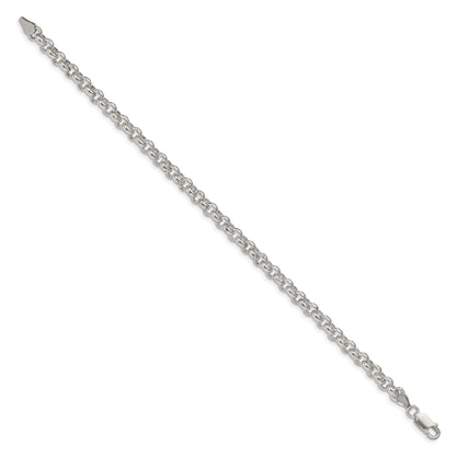 7.5 Inch Sterling Silver 5mm Rolo Chain Bracelet