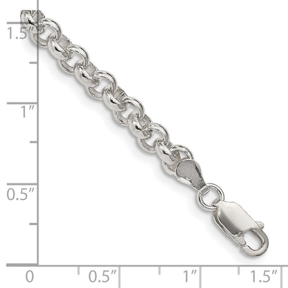 8.5 Inch Sterling Silver 5mm Rolo Chain Bracelet