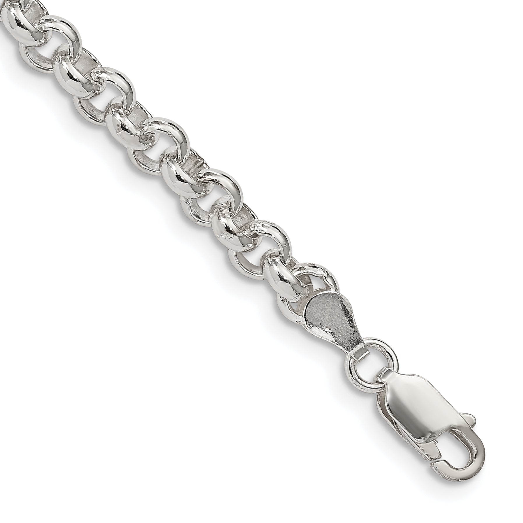7.5 Inch Sterling Silver 5mm Rolo Chain Bracelet