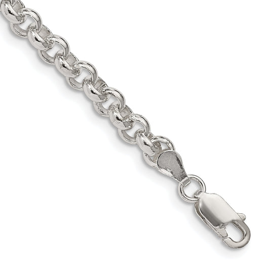 7.5 Inch Sterling Silver 5mm Rolo Chain Bracelet